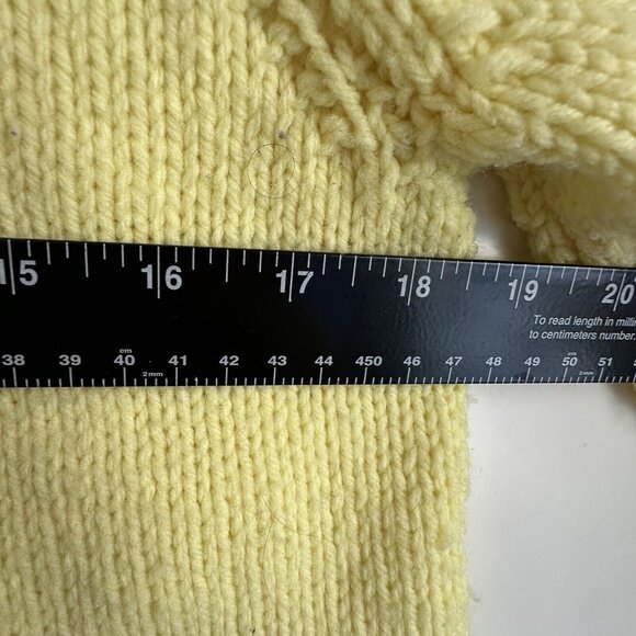 Handmade Yellow Cardigan Sweater Womens‎ Small Extra Small Knit Custom - Picture 6 of 7